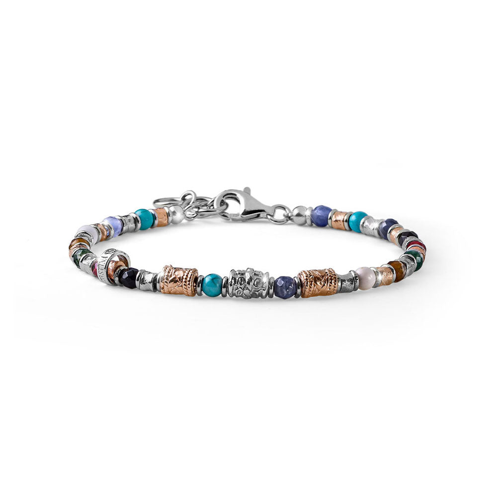 Bracciale Uomo Maria Cristina Sterling Argento 925 Pietra Blu Rosè G4021/19
