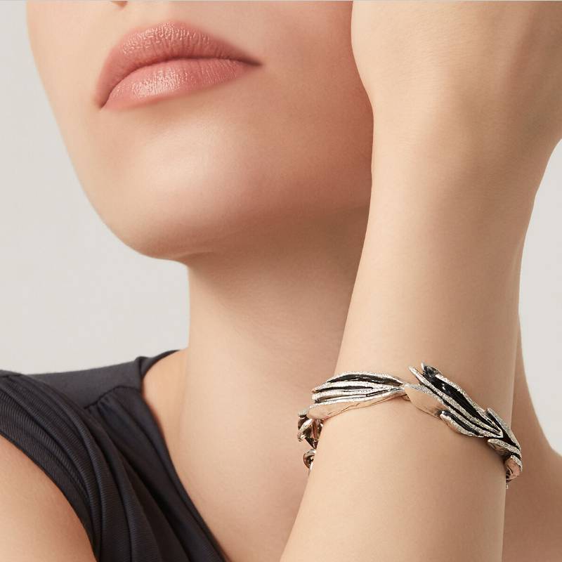 Bracciale Donna Giovanni Raspini Argento 925 Semirigido Dafne Zigrinato 11787