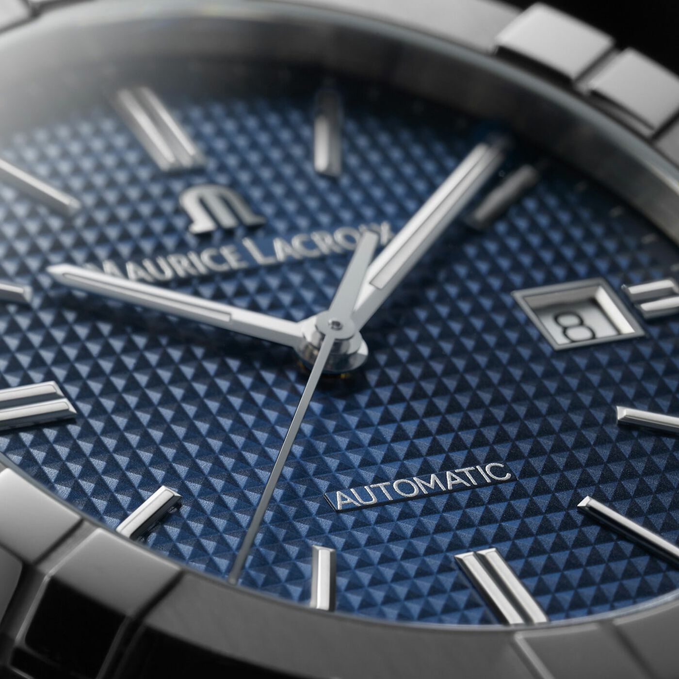 Orologio Uomo Maurice Lacroix Aikon Data Automatico Blu AI6008-SS002-430-1