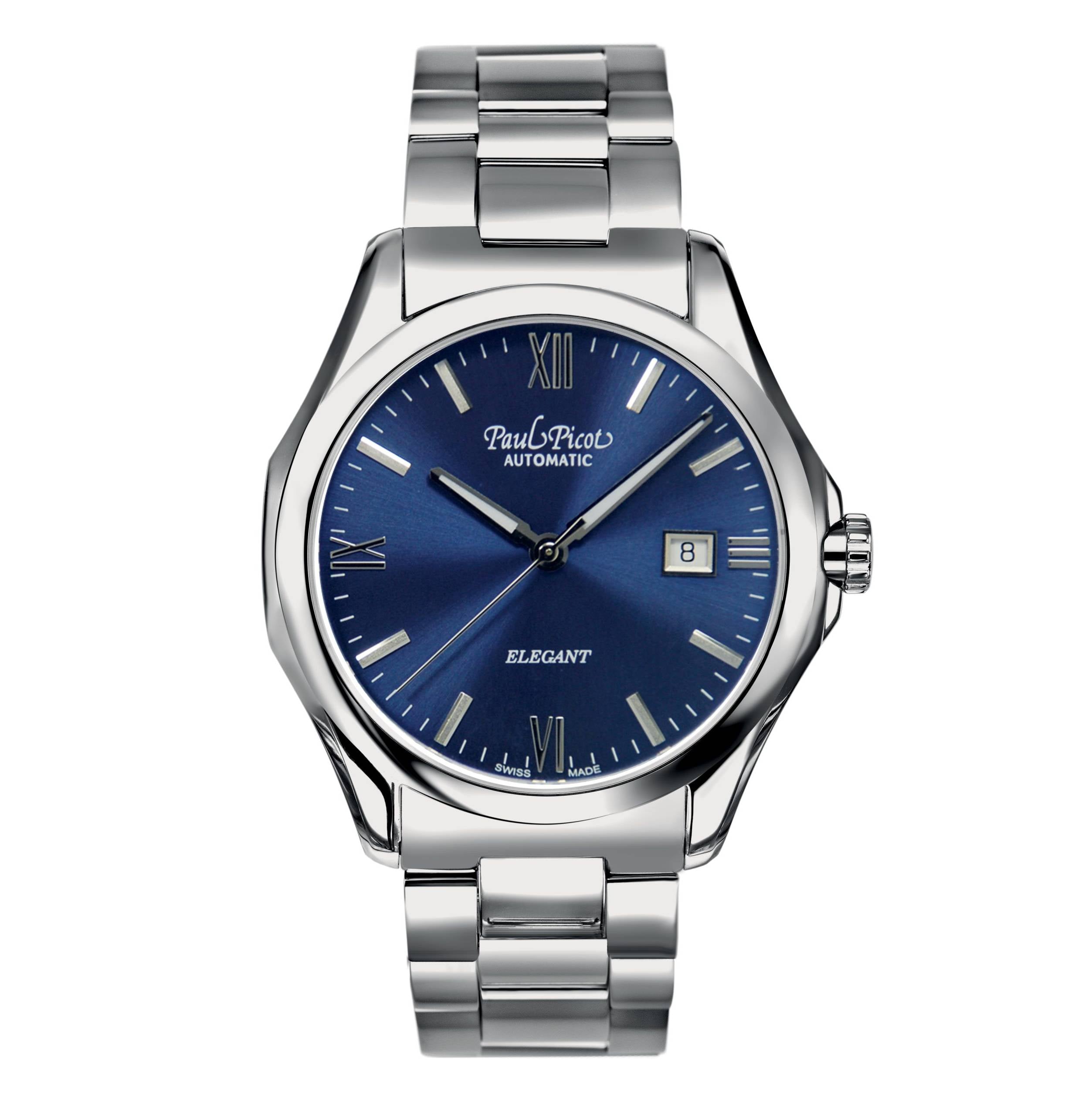 Orologio Uomo Paul Picot Elegant Automatico Blu Acciaio 9253SG/B