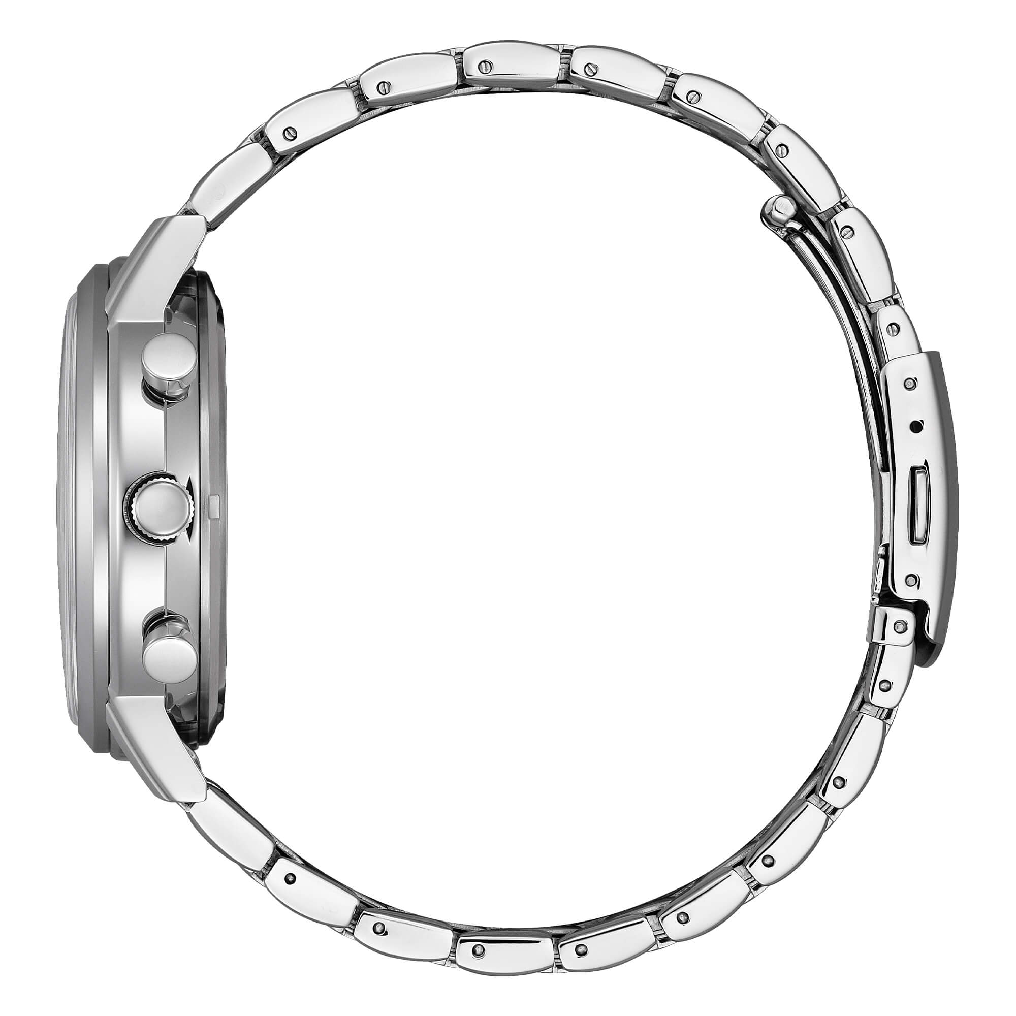 Orologio Uomo Citizen Bianco Classic Eco-Drive Cronografo Acciaio Data CA4630-53A