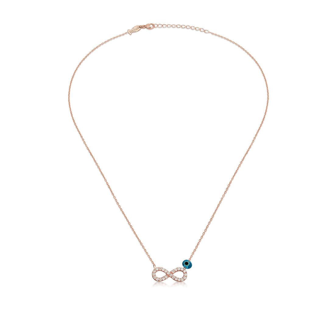Collana Donna Kurshuni Argento 925 Dorato Infinito Zirconi Bianchi KR267-200YG