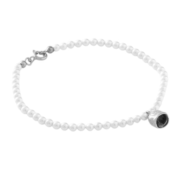 Bracciale La Campanella di Capri Perle Argento Porta Fortuna BPPD2-ARG