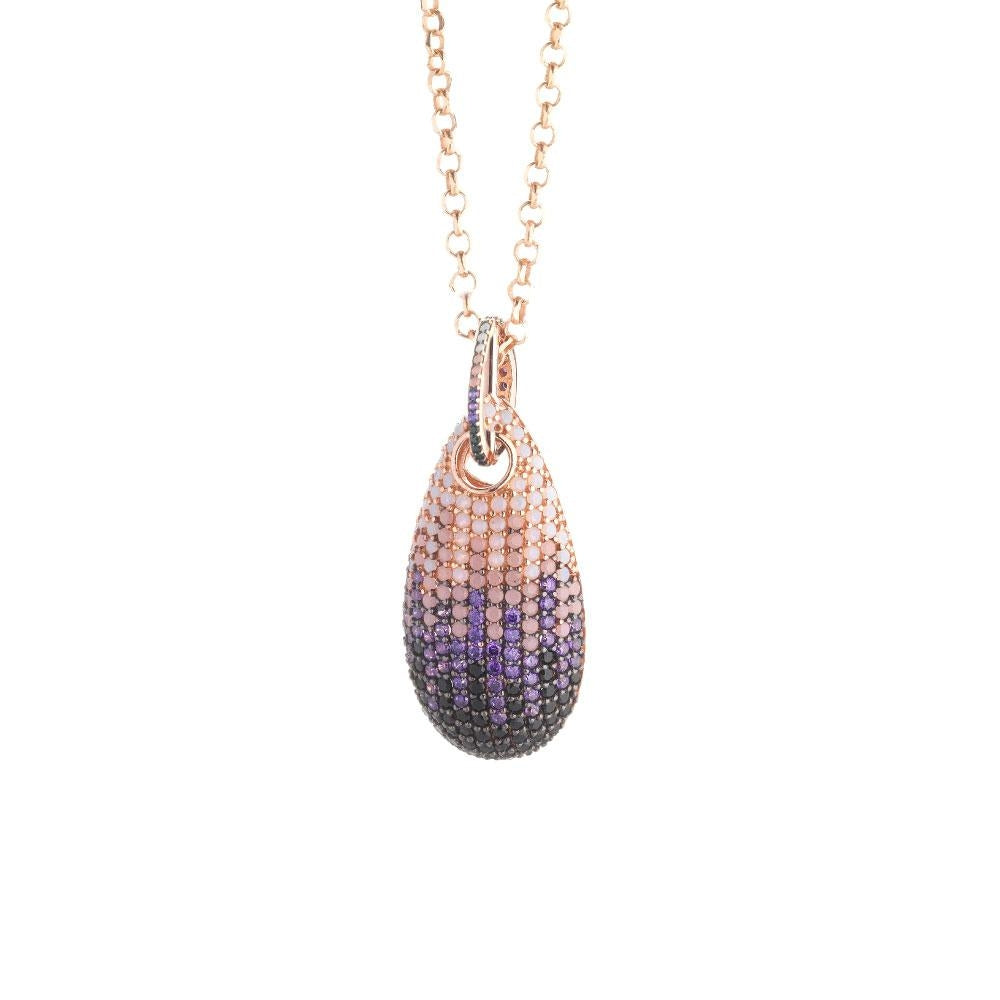 Collana Donna Argento 925  Zirconi Colorati  CL012RA