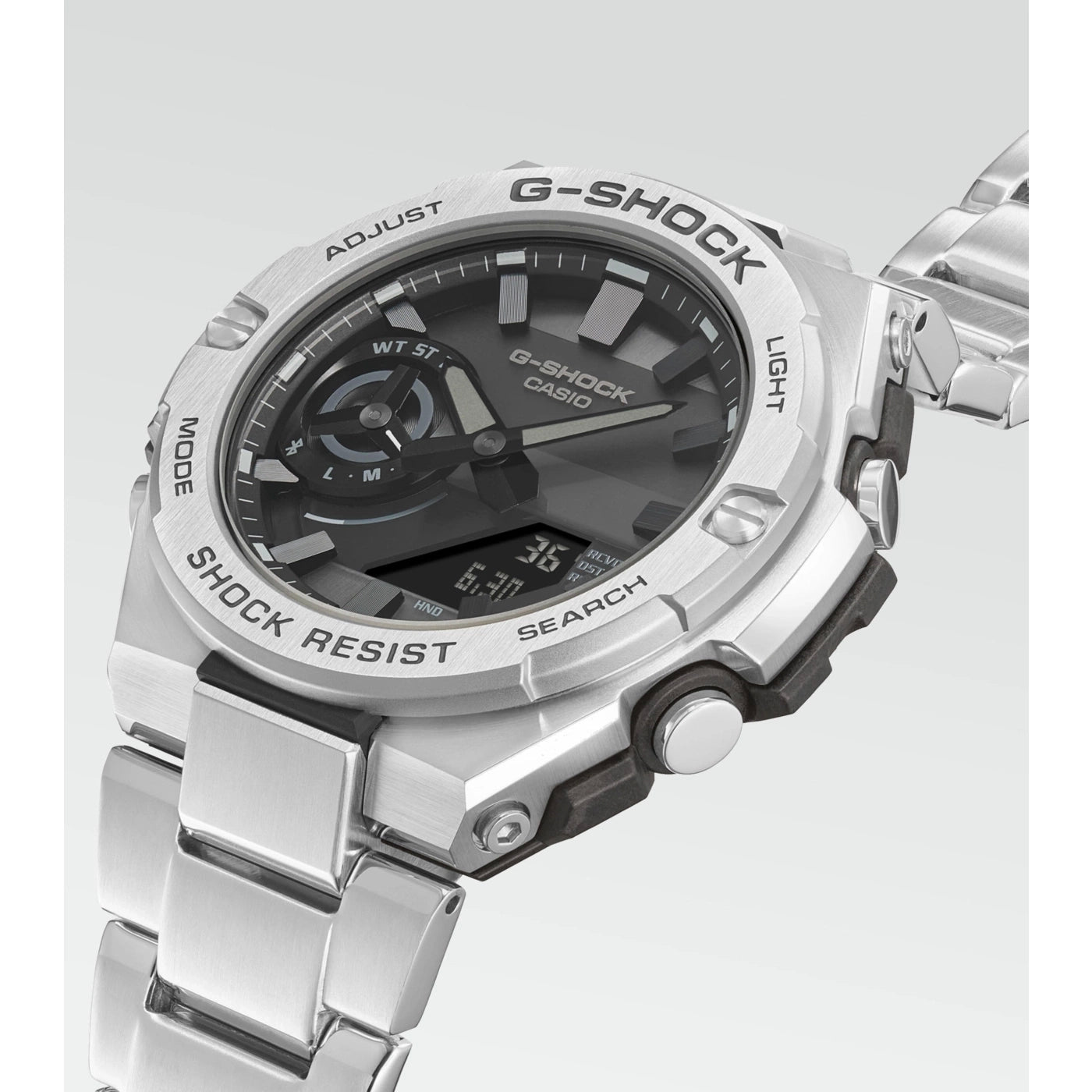Orologio Uomo GShock Casio Acciaio Carica Solare Analogic Digital GST-B500D-1A1ER