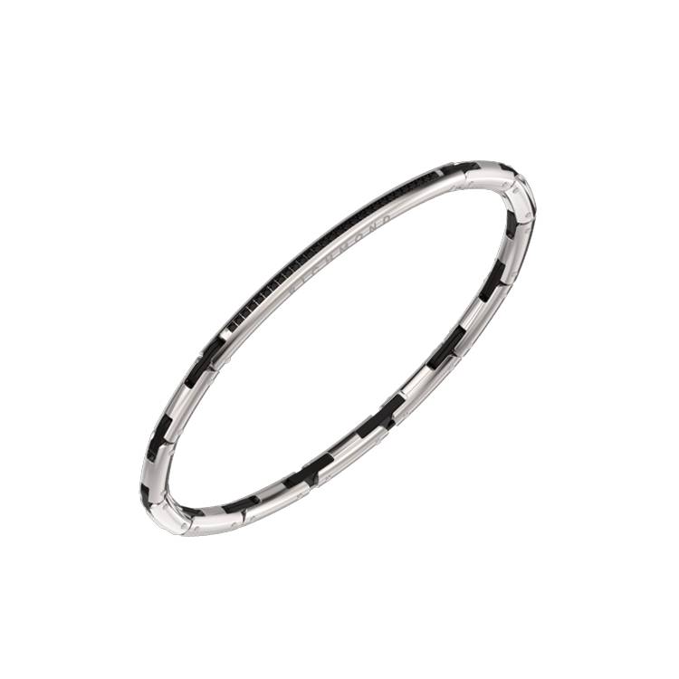 Bracciale Uomo John Richmond Titanio Brillanti Bianchi Semirigido JRCB12WB