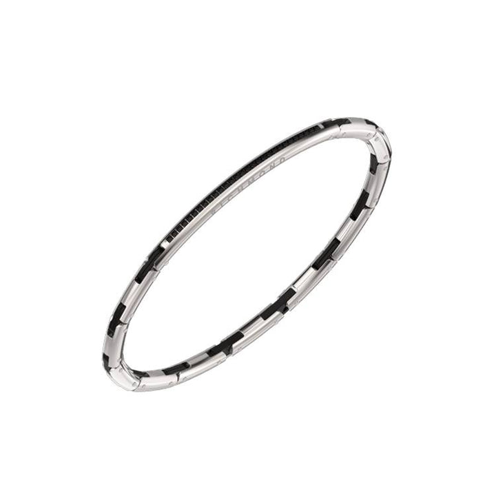 Bracciale Uomo John Richmond Titanio Brillanti Bianchi Semirigido JRCB12WB