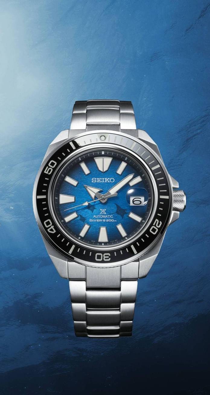 Orologio Uomo Seiko Automatico Save The Ocean 200 m Blu Nero SRPE33K1