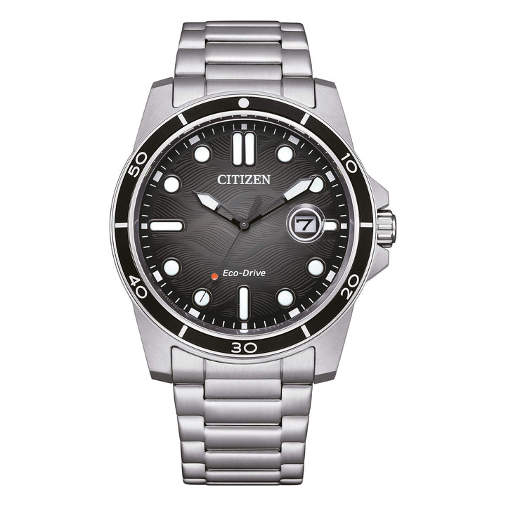 Orologio Uomo Citizen Eco-Drive Acciaio Nero Cangiante Onde AW1816-89E