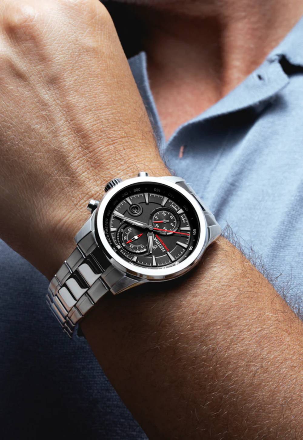 Orologio Uomo Festina Cronografo Nero Acciaio Data 10 ATM F20694/6