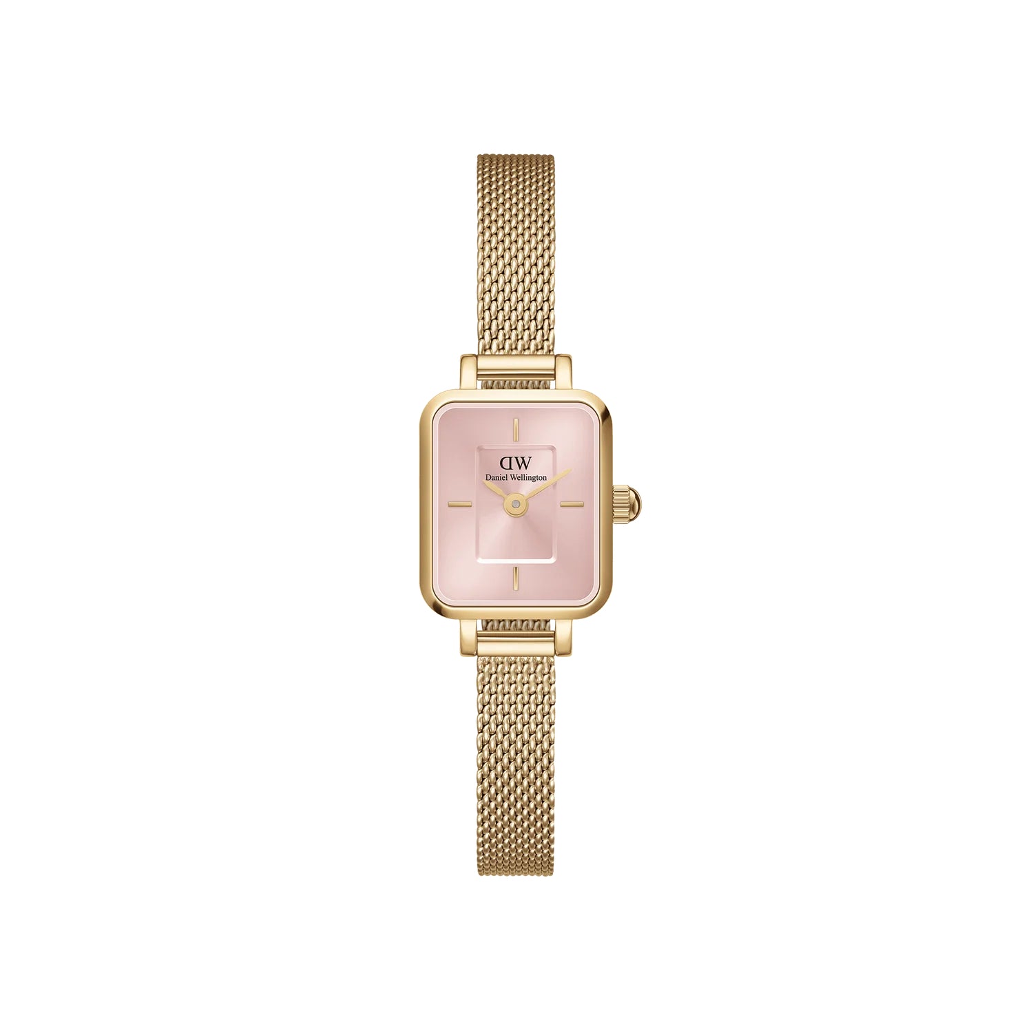 Orologio Donna Daniel Wellington Quadro Mini Acciaio Dorato Rosa DW00100655