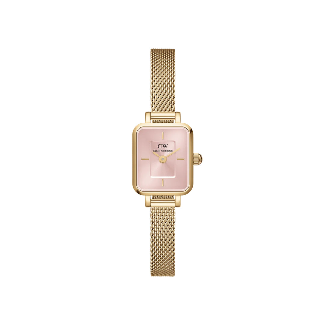 Orologio Donna Daniel Wellington Quadro Mini Acciaio Dorato Rosa DW00100655
