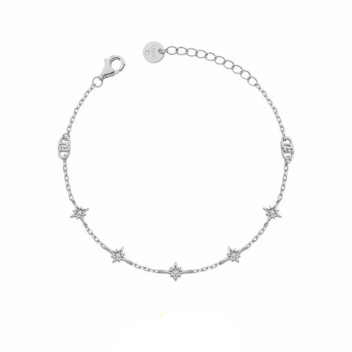 Bracciale Donna Liu Jo Argento 925 Stelline Zirconi Bianchi ALJ356
