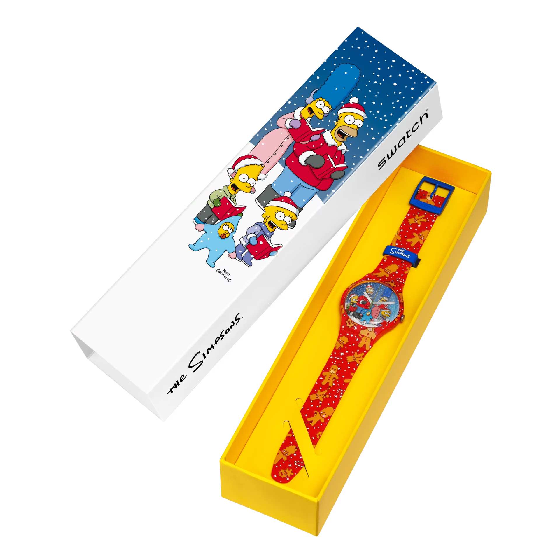 Orologio Unisex Swatch The Simpson Natale Quarzo Solo Tempo SUOZ361