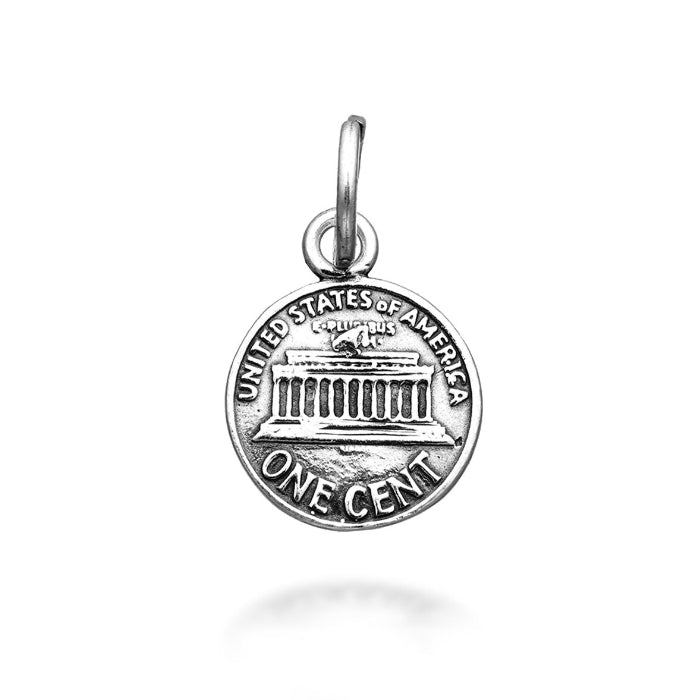 Charm Unisex Giovanni Raspini Argento 925 Moneta One Cent Realizzata A Mano 06473