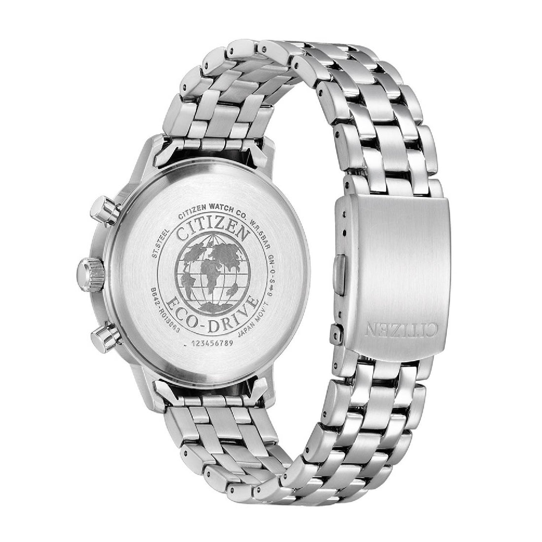 Orologio Uomo Acciaio CItizen Classic Nero Cronografo 40mm quarzo eco drive