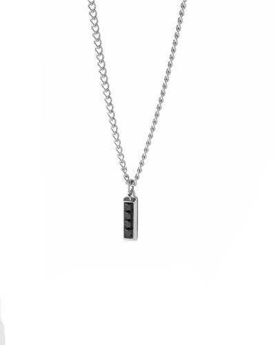 Collana Uomo Liu Jo Acciaio Zirconi Neri MLJ615