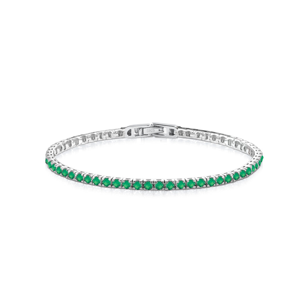 Bracciale Tennis Argento Kulto 925 Zirconi Verdi KT925-009