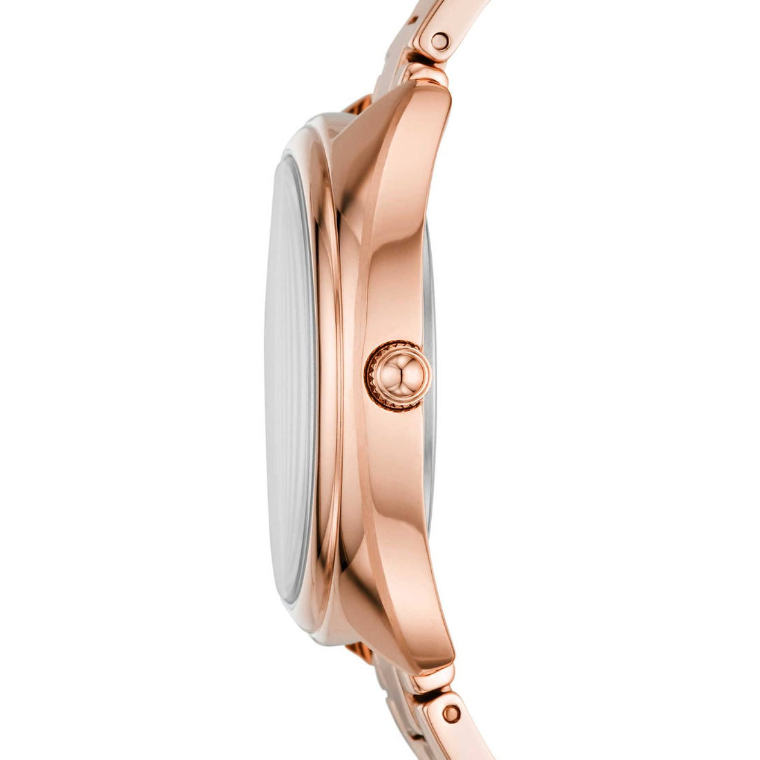 Orologio Donna Fossil Acciaio Rosè Quarzo Solo Tempo Data Soleil Zirconi ES5070