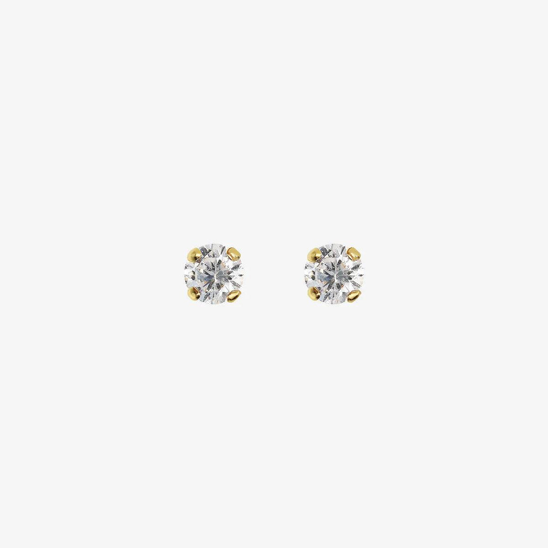 Orecchini Donna Bambina Milor Gold 9 KT Punto Luce Zirconi Bianchi WSGD90514.YG