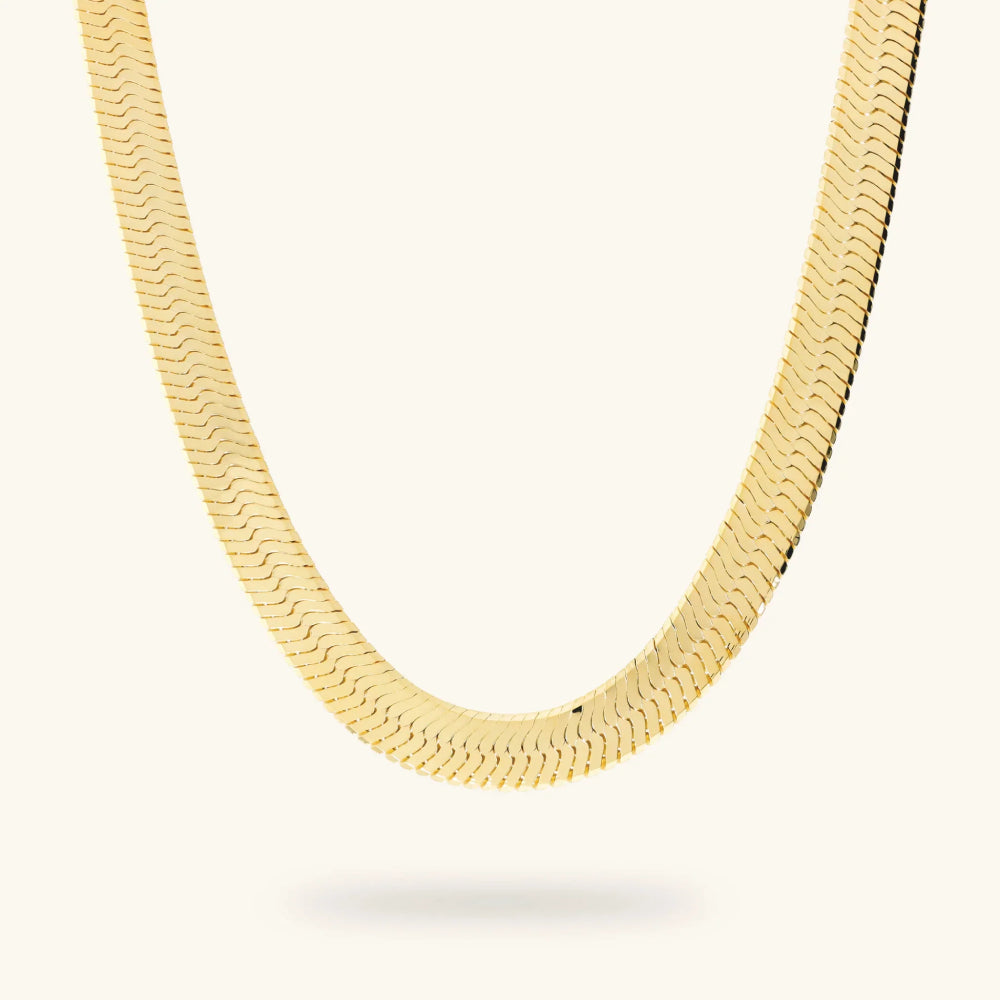 Girocollo Maxi Maglia Snake Liscia in lega placcata oro giallo 18kt  WSET00935.YG-45
