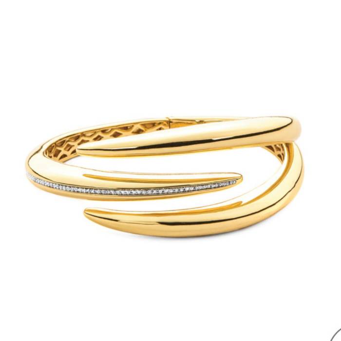 Bracciale Donna 4US Cesare Paciotti Ottone Oro Pvd Zirconi 4UBR8552W