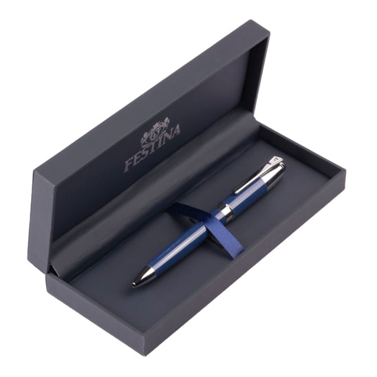 Penna Uomo Festina Acciaio Blu Logo Biro FWS4110/L