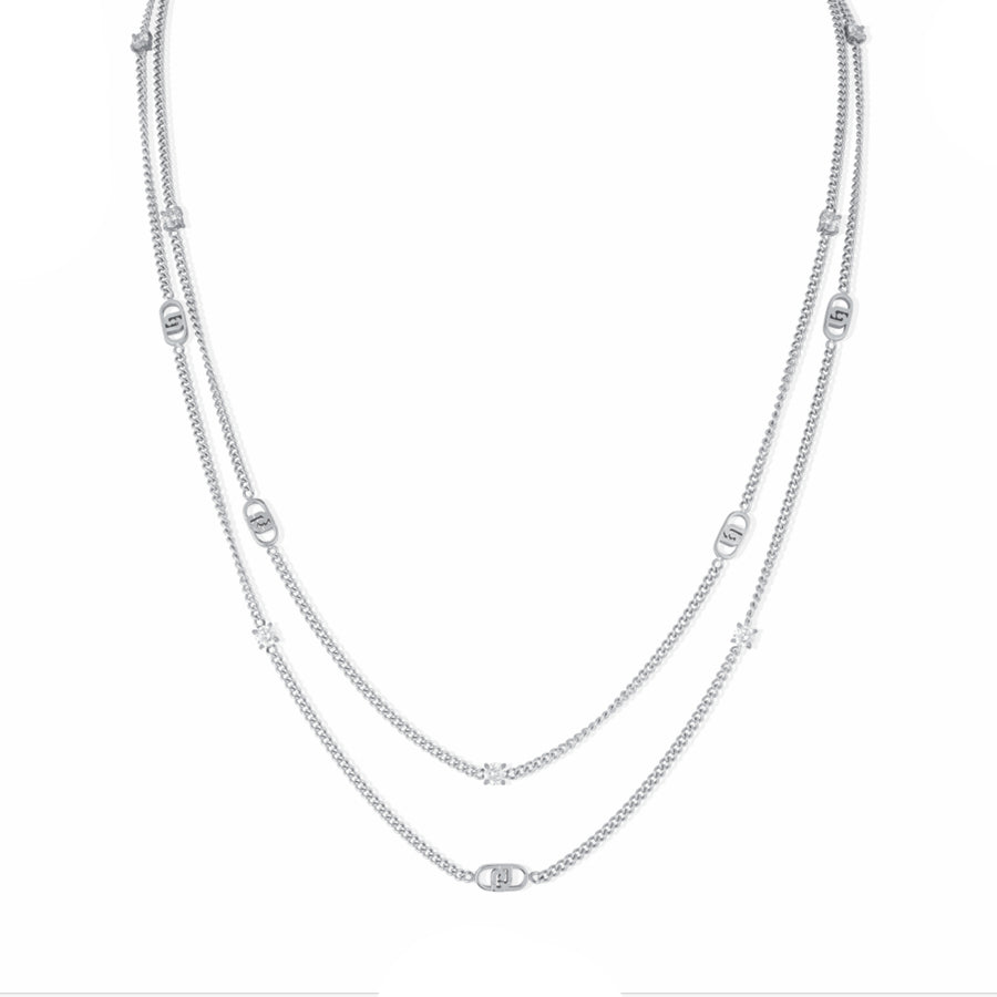 Collana Donna Liu Jo Acciaio Doppia Catena LJ2900