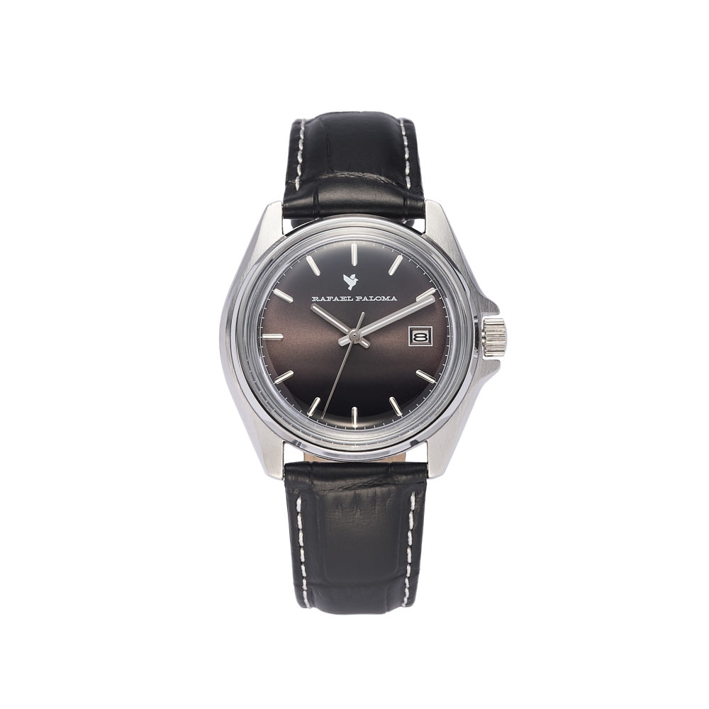 Orologio Uomo Rafael Paloma Acciaio Pelle Nero Data ORP003003