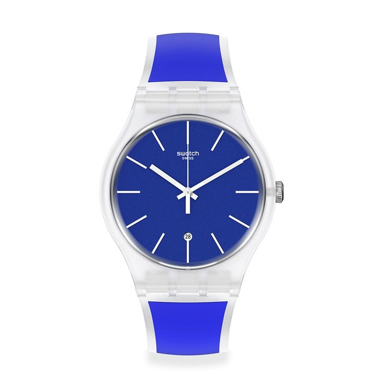 Orologio Uomo  Gomma Resina Swatch Quarzo Solo Tempo BLUE TRIP SO29K400
