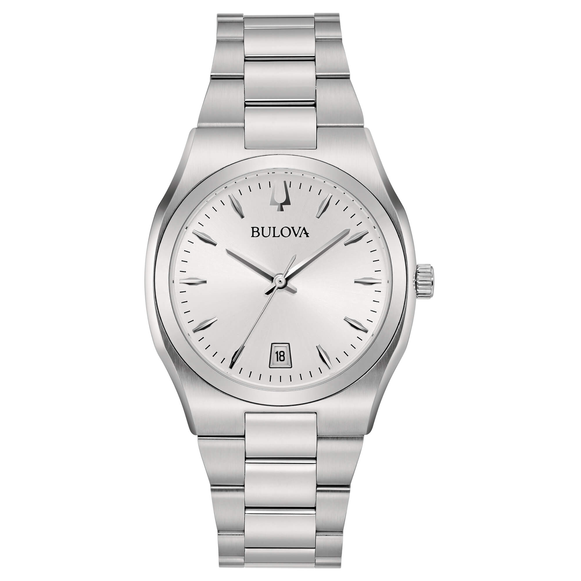 Orologio Donna Bulova Quarzo Solo Tempo Argentè Surveyor Lady Acciaio Data 96M156