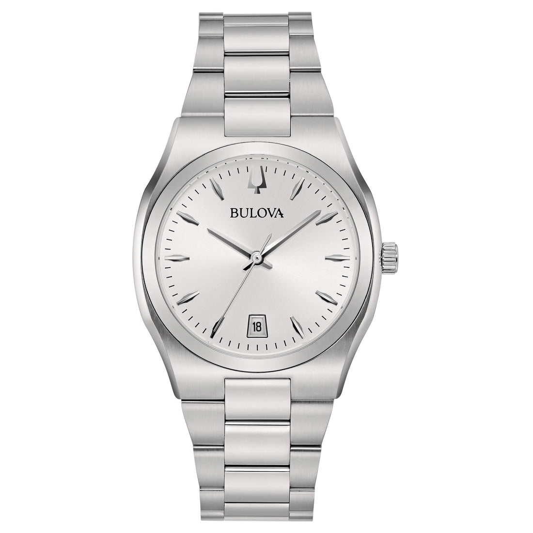 Orologio Donna Bulova Quarzo Solo Tempo Argentè Surveyor Lady Acciaio Data 96M156