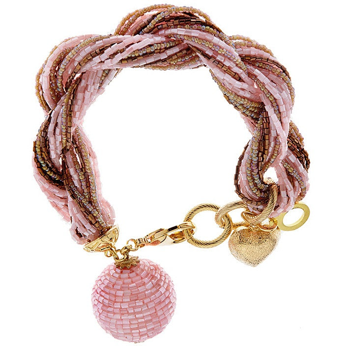 Bracciale Donna Ottaviani cristalli rosa e marrone 47893