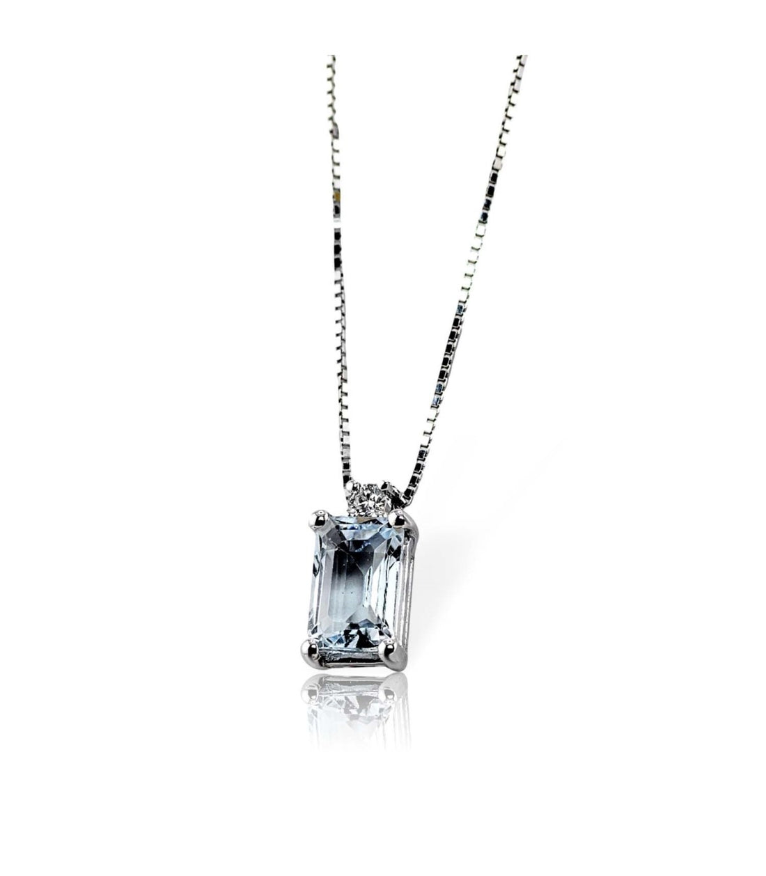 Collana Donna Davite&Delucchi Oro 18 KT Acquamarina Diamanti CLNM00297