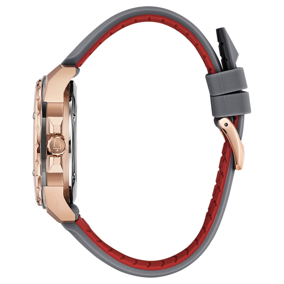 Orologio Uomo Bulova Automatico Marine Star Acciaio Rosè Gomma Antracite 98A228