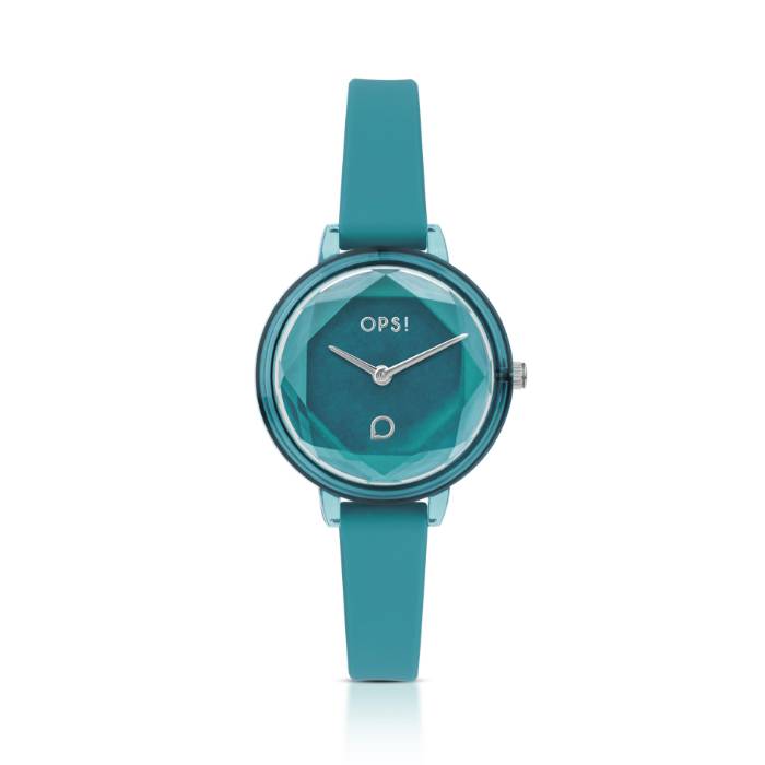 Orologio Donna Ops Objects Diamond Silicone Turchese OPSPW-1188