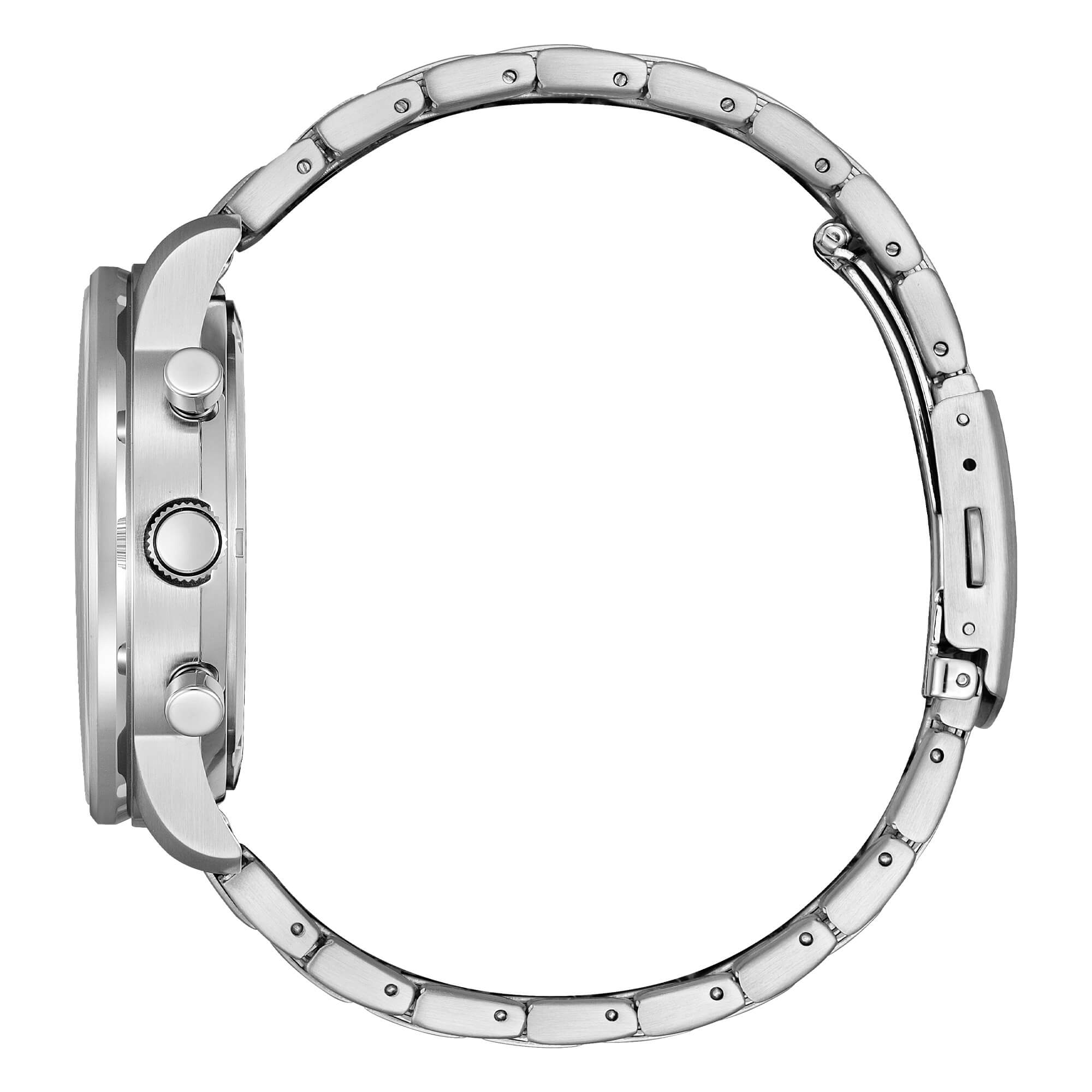 Orologio Uomo Citizen Eco-Drive Cronografo Acciaio Nero Bianco CA4500-91E