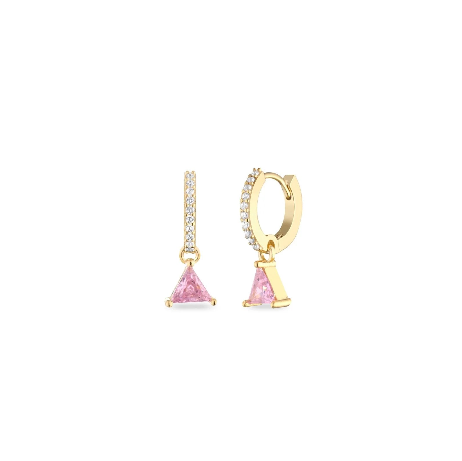 Orecchini Donna Laura P. Argento Dorato 925 Zirconi Bianchi Rosa OR0235GRS