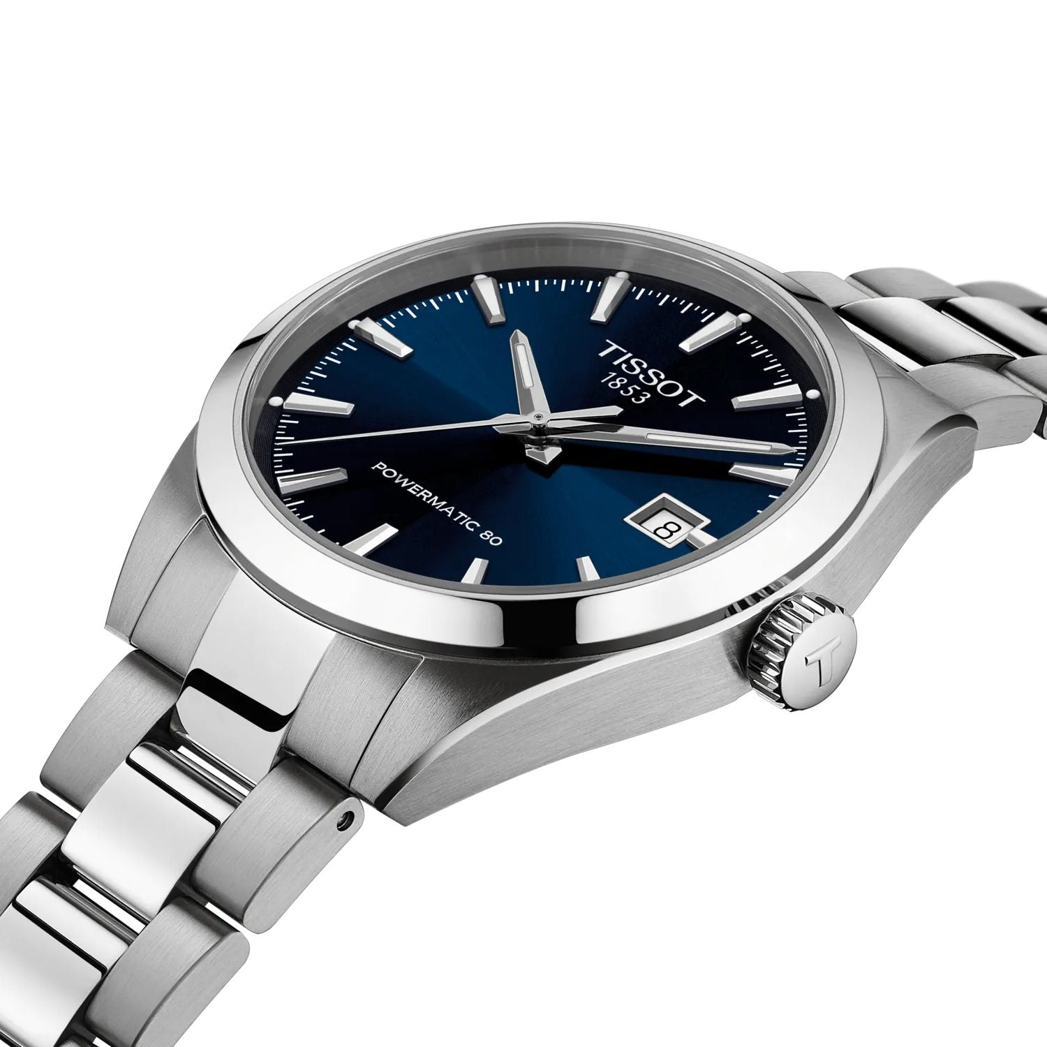 Orologio Uomo Tissot Gentleman 38 mm Powermatic 80 Blu T1658071104100