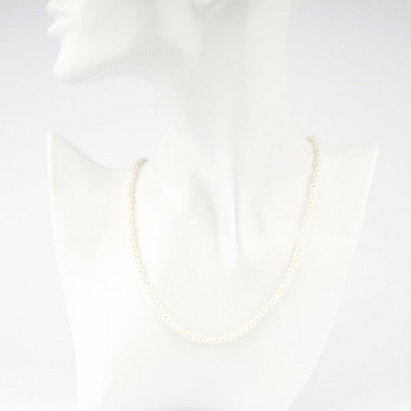 Collana Donna Cameo Italiano Argento Dorato 925 Girocollo Perle Bianche CPRL45-G