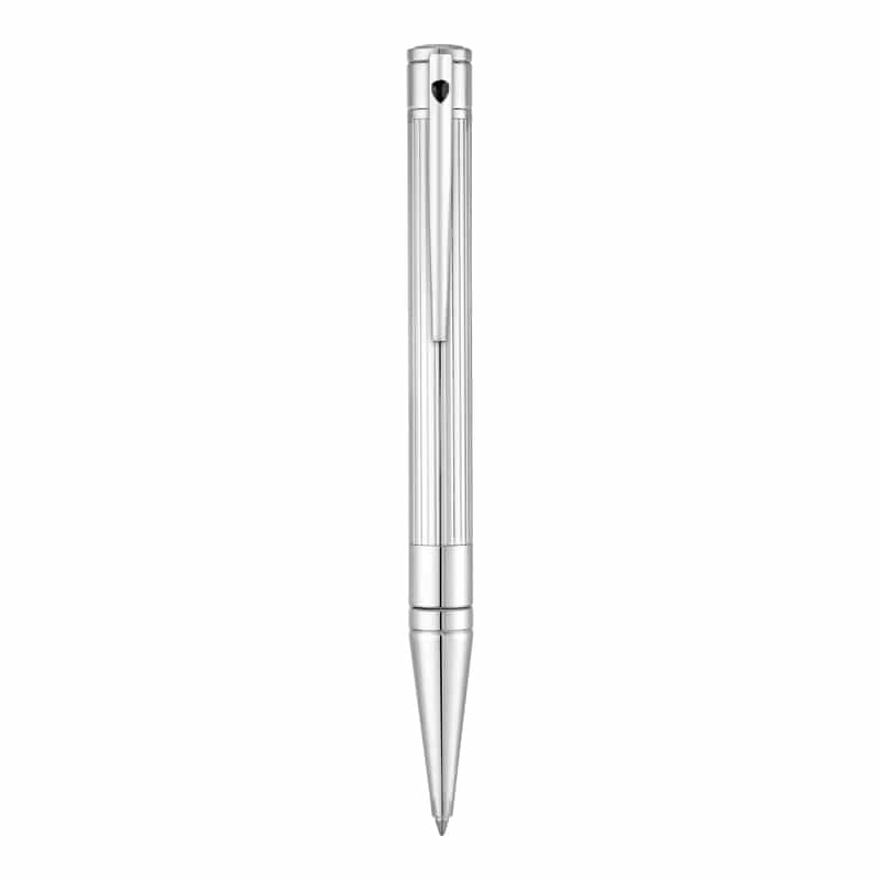 Penna Uomo Dupont D-INITIAL Acciaio Cromato Bianco Roller Nera 265201