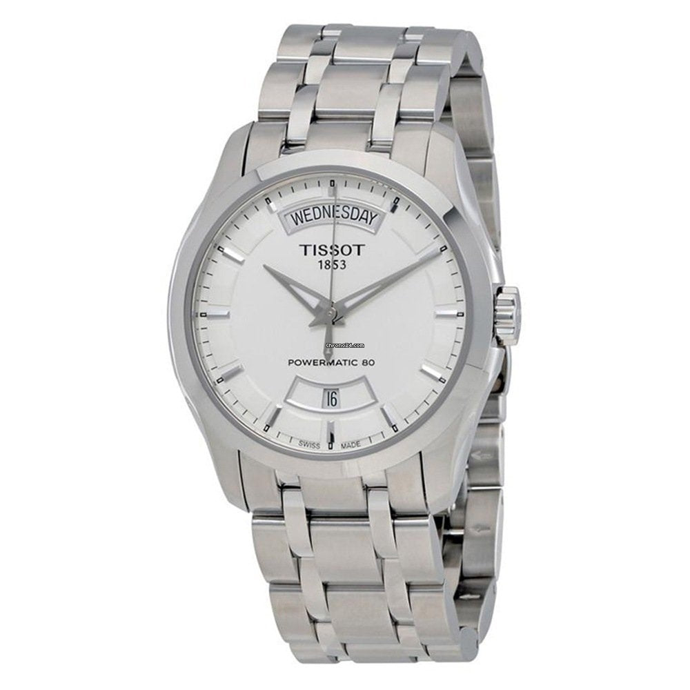 Orologio Uomo Automatico Tissot Couturier acciaio doppia data  T0354071103101