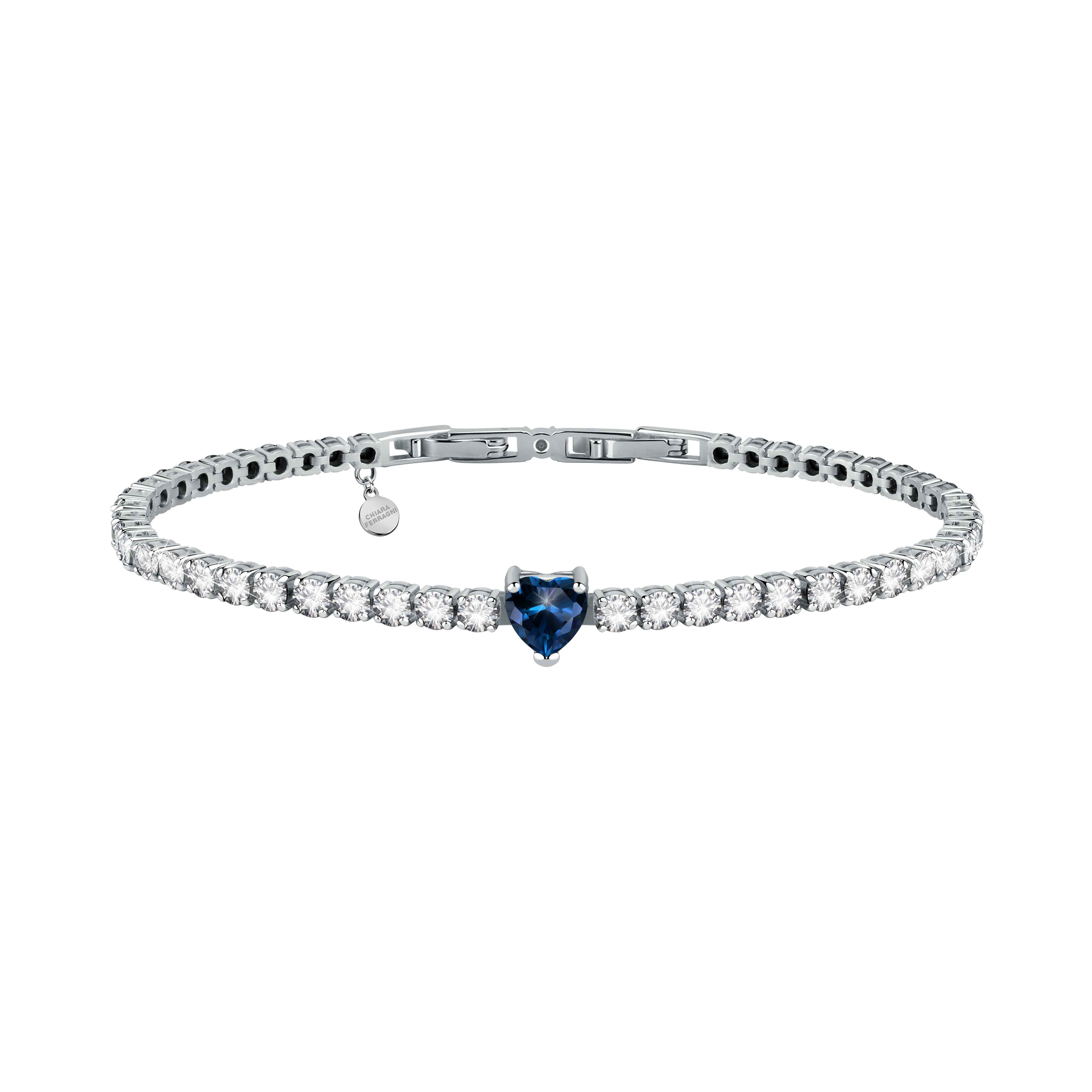 Bracciale Donna Chiara Ferragni Tennis Zirconi Bianchi Blu