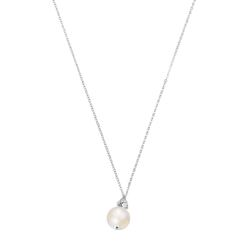 Collana Donna Liu Jo Acciaio Catena Rollò Punto Luce Perla Bianca LJ2161
