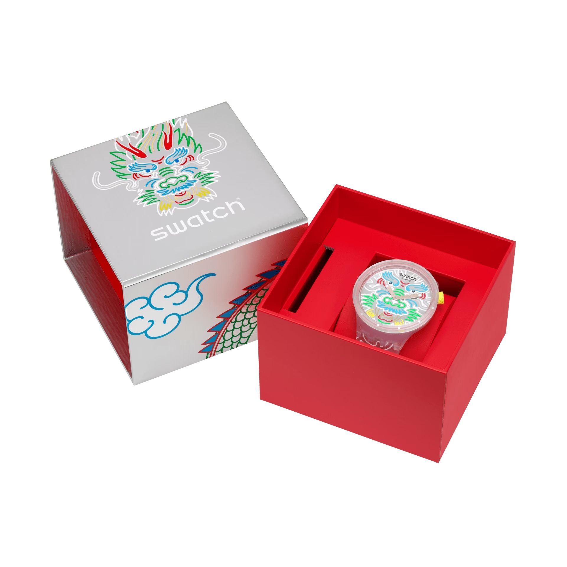 Orologio Unisex Swatch Dragon In Cloud Big Bold Capodanno Cinese SB05Z102
