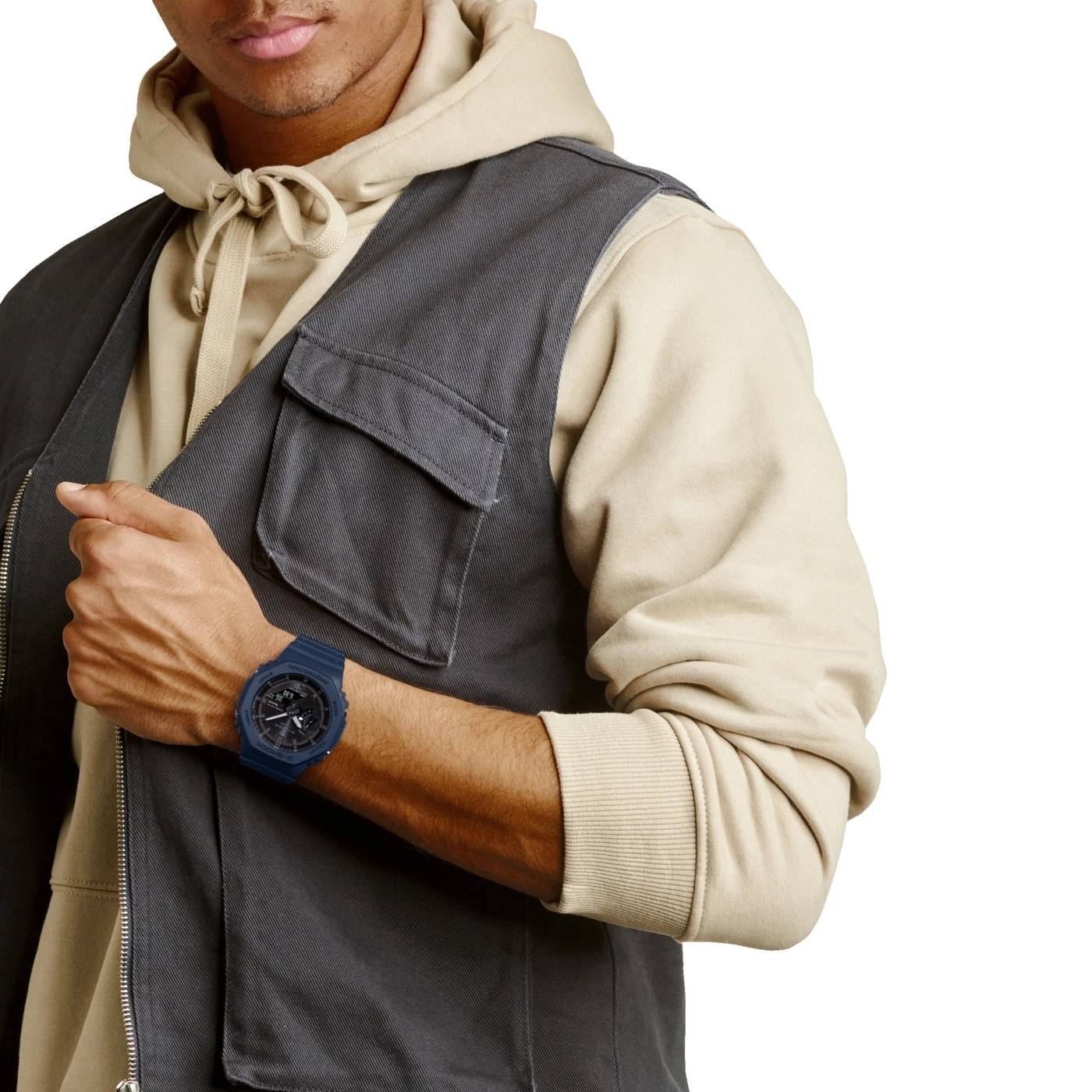 Orologio Uomo G-shock Casio Gomma Blu Carica Solare GA-B2100-2AER