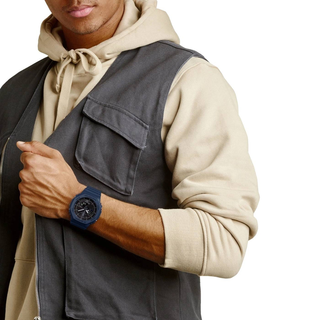 Orologio Uomo G-shock Casio Gomma Blu Carica Solare GA-B2100-2AER