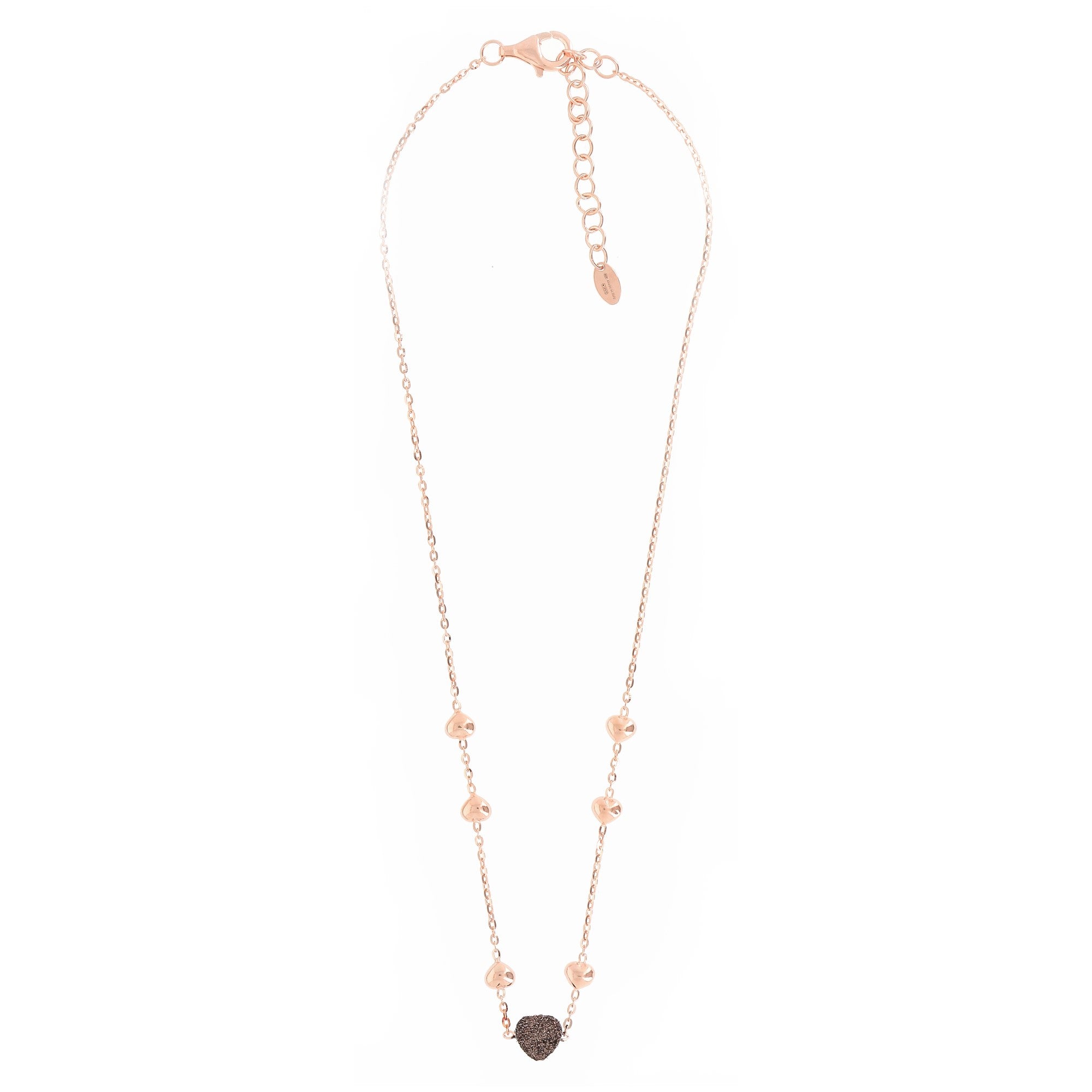 Collana Donna Pesavento Argento 925 Rosè Cuore Polvere di Sogni Marrone WPLVE1690
