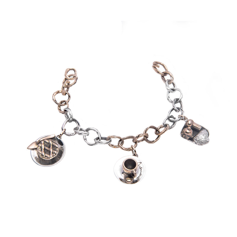 Bracciale Donna Nemoris Argento 925 Babbà Caffè Sfogliatella Napoletano NBC03