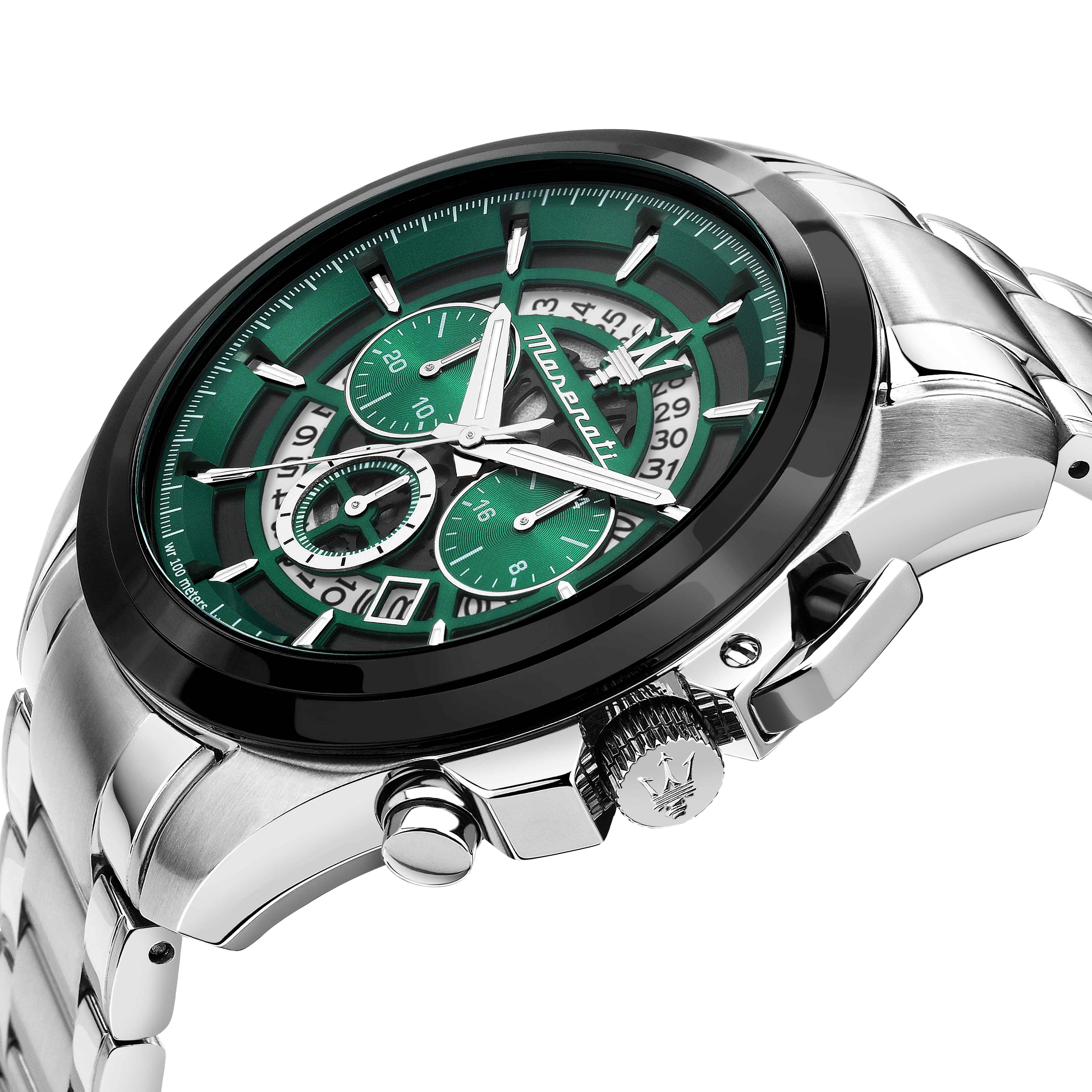 Orologio Uomo Maserati Quarzo Cronografo Acciaio verde R8873612060